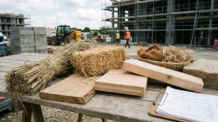 Échantillons de matériaux biosourcés et géosourcés pour construction bas carbone